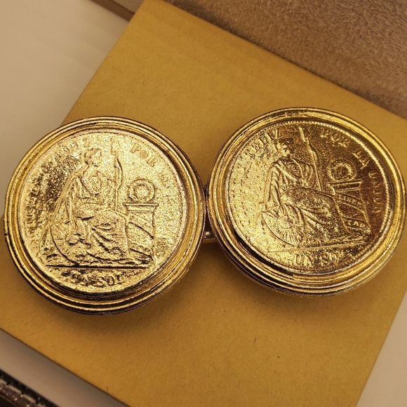 Vintage Accessories - MIMI DI N RARE 1985 Coin Belt Buckle